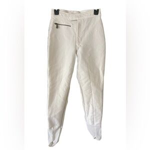 Bogner vintage stirrup ski pants, white,